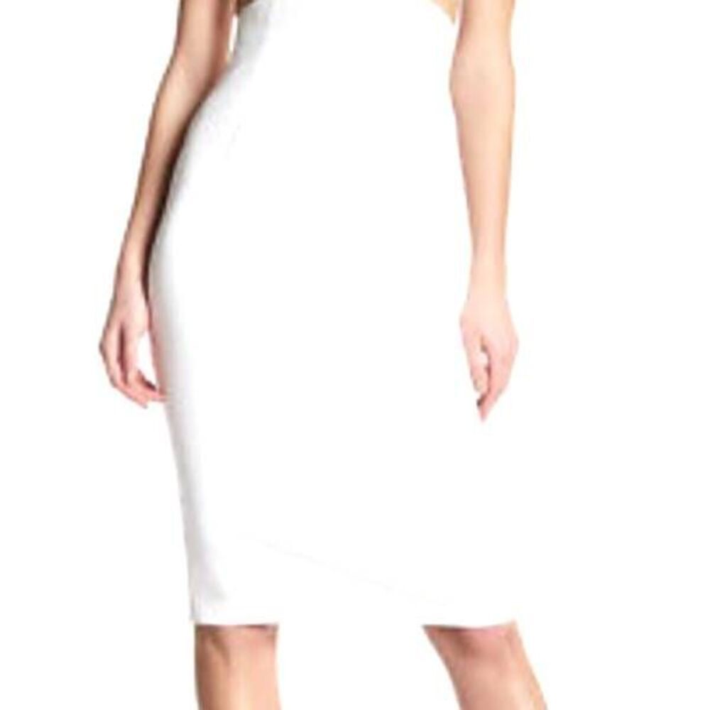 ALICE & OLIVIA RIKI CUTOUT WHITE SHEATH DRESS sz 2